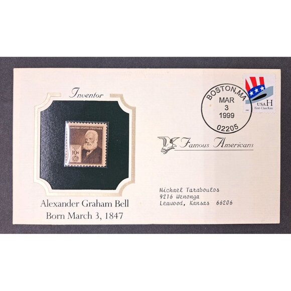 USPS Other - Vintage Alexander Graham Bell Famous Americans USPS Stamp 893 Envelope 1999 Post